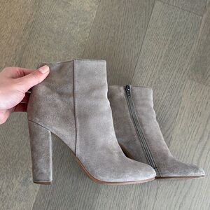 Steve Madden Taupe Suede Heeled Boots